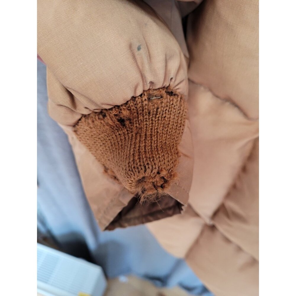 True Vintage Comfy Goose Down Jacket Coat Men XL “Fur” Collar Puffer USA 70s 60s - Picture 15 of 16